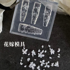 高透明ネイルアートシリコーンモールドインターネット有名人の花の結婚式三次元彫刻 DIY ウェアラブルネイルネイル装飾高温耐性ツール