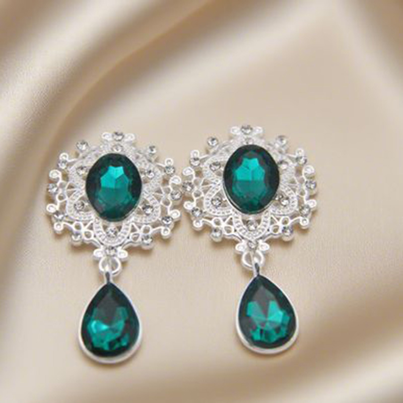 国境を越えた売れ筋 45*25 ミリメートル合金ラインストーンブローチ DIY リボンアクセサリー衣類手作りジュエリーアクセサリー直接バッチ