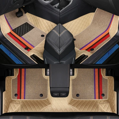 Floor Mats, Double-layer Bag, Threshold, Ayaqaltılar (Kovriklər) - no-threshold-included-beige-rice-zong-chenille
