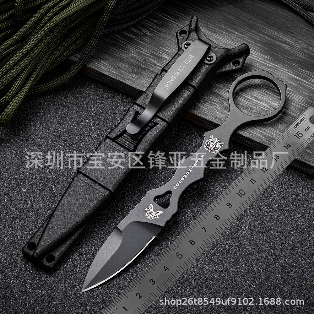 亚马逊热卖新款benchmade蝴蝶177/173BK小直刀 爪子刀 户外野营刀