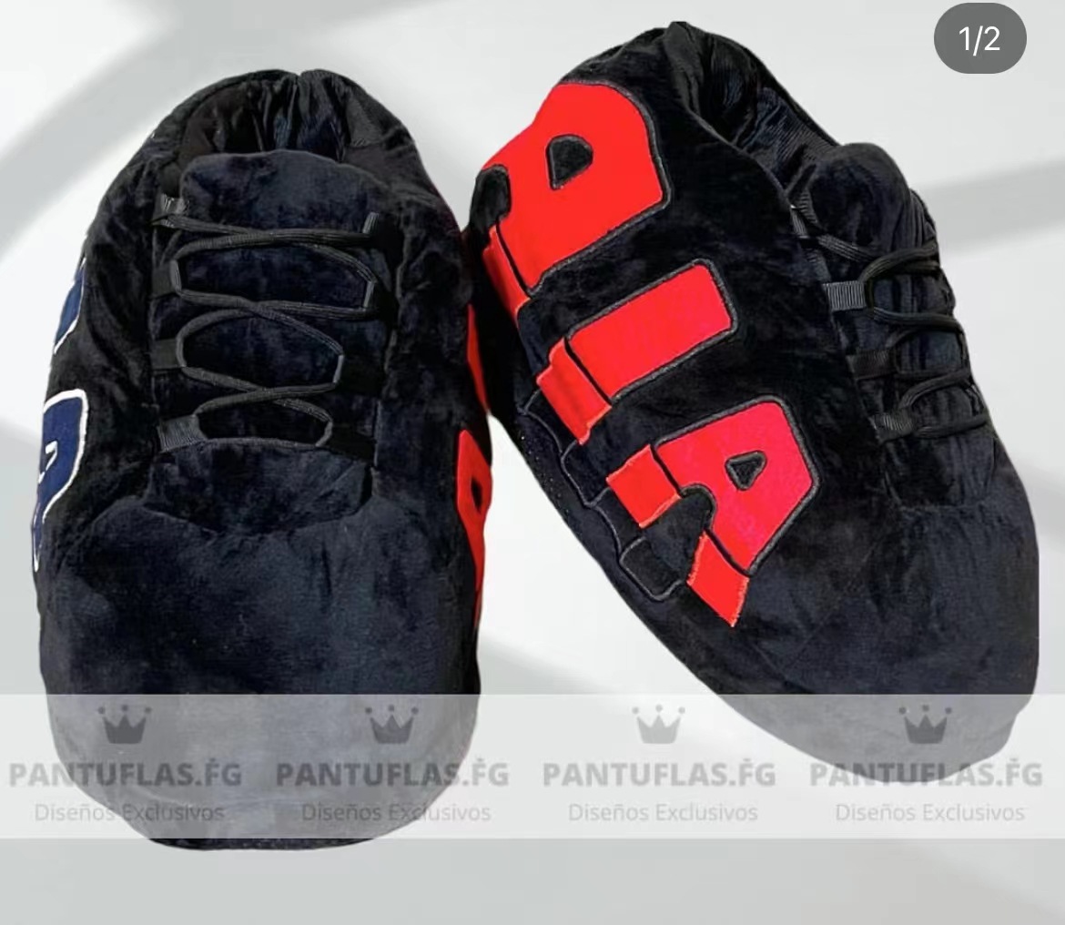 Tiktok mismo estilo parodia zapatos de grasa Coco pareja Zapatillas de algodón volver al futuro casa piso Kang hebilla 1 zapatos de algodón
