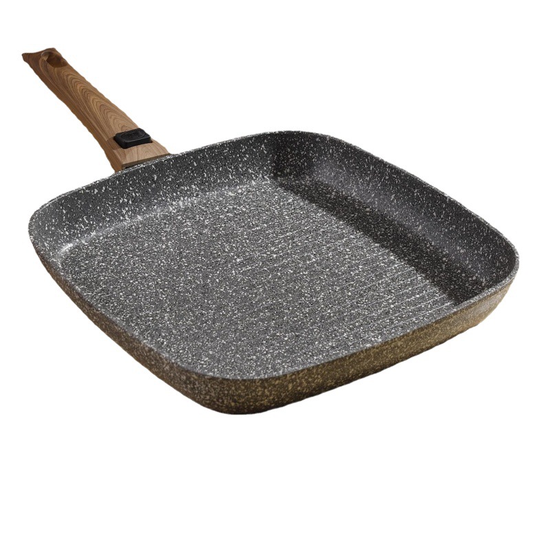 Yipin hongde maifan piedra sartén antiadherente hogar desayuno pan huevo filete sartén fábrica al por mayor