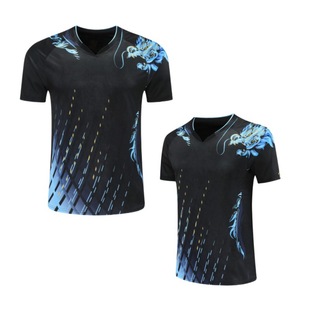 25 New Table Tennis Uniforms Short-Sleeved Men's and Women's Sportswear Kidsren's Jersey Paris National Team Competition Uniform Quick-Drying and Sweat-Absorbent