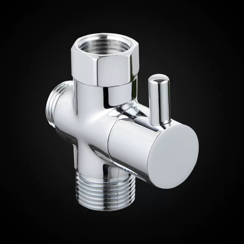 4分管全铜马桶分水器一分二出分流角阀喷枪快开阀门G1/2三通接头