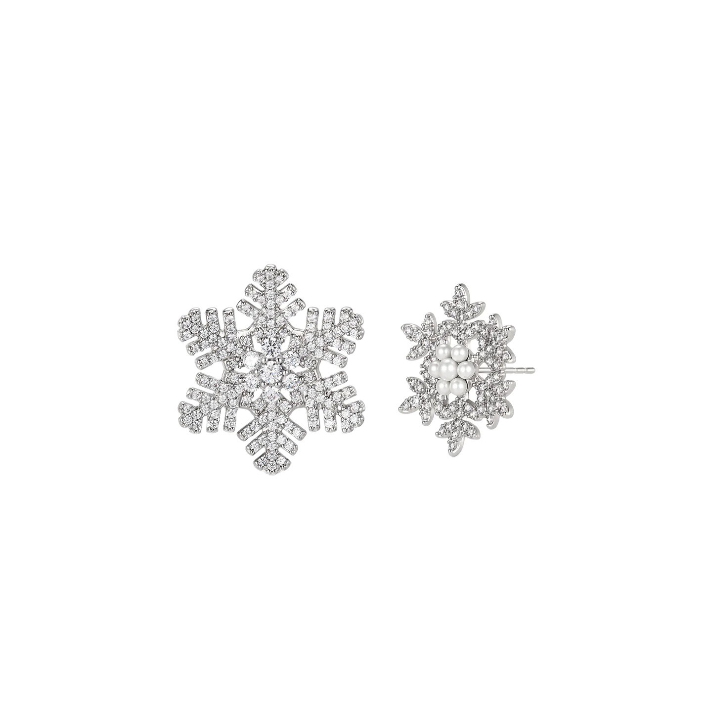 Xuping copo de nieve de Navidad aretes ligeros de lujo atmósfera aretes de aleación de cobre moda vestido de banquete pendientes transfronterizos para mujeres image 6