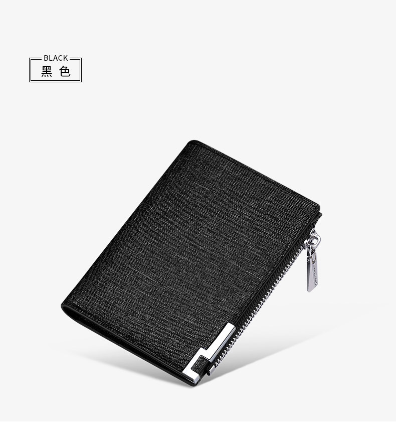 Ví nam gập mini Emperor Paul vải canvas siêu mỏng đựng thẻ và tiền xu chi tiết 16