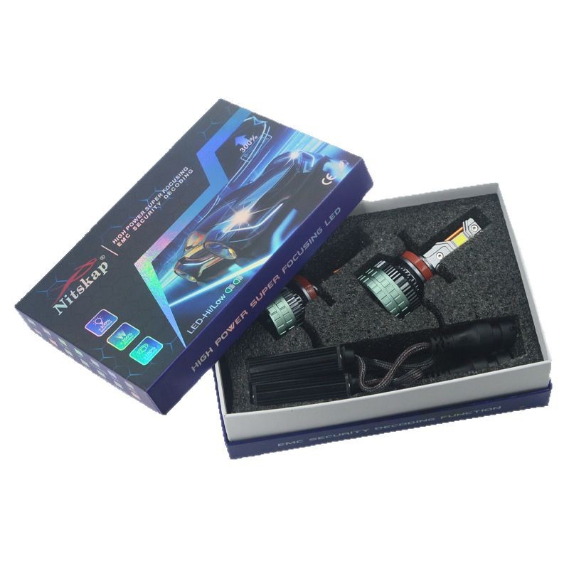 N13S High Power Three Copper Tube 260W LED Headlight H7H4H119005D2H19012H3 Decoding Car Light_voghion.com