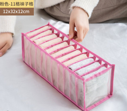 Caja de almacenamiento de ropa interior de malla doméstica caja de acabado de ropa interior armario compartimento de almacenamiento caja de sujetador conjunto de tres piezas tipo cajón