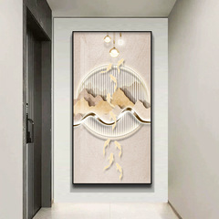 高级感现代新中式装饰画玄关走廊过道竖版挂画客厅沙发背景墙壁画