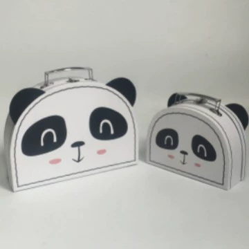 Картонная портативная коробка, детская переносная коробка с рисунком животных, мультфильм детская портативная коробка