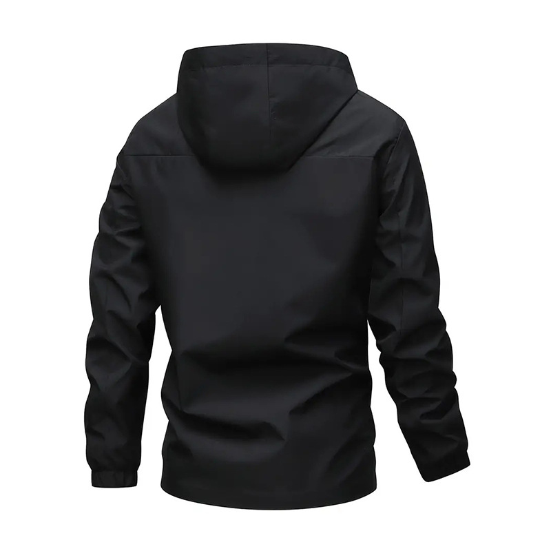 Aliexpress hombre nuevo comercio exterior más grande chaqueta de hombre europeo y americano al aire libre deportes casuales de hombre chaqueta con capuz