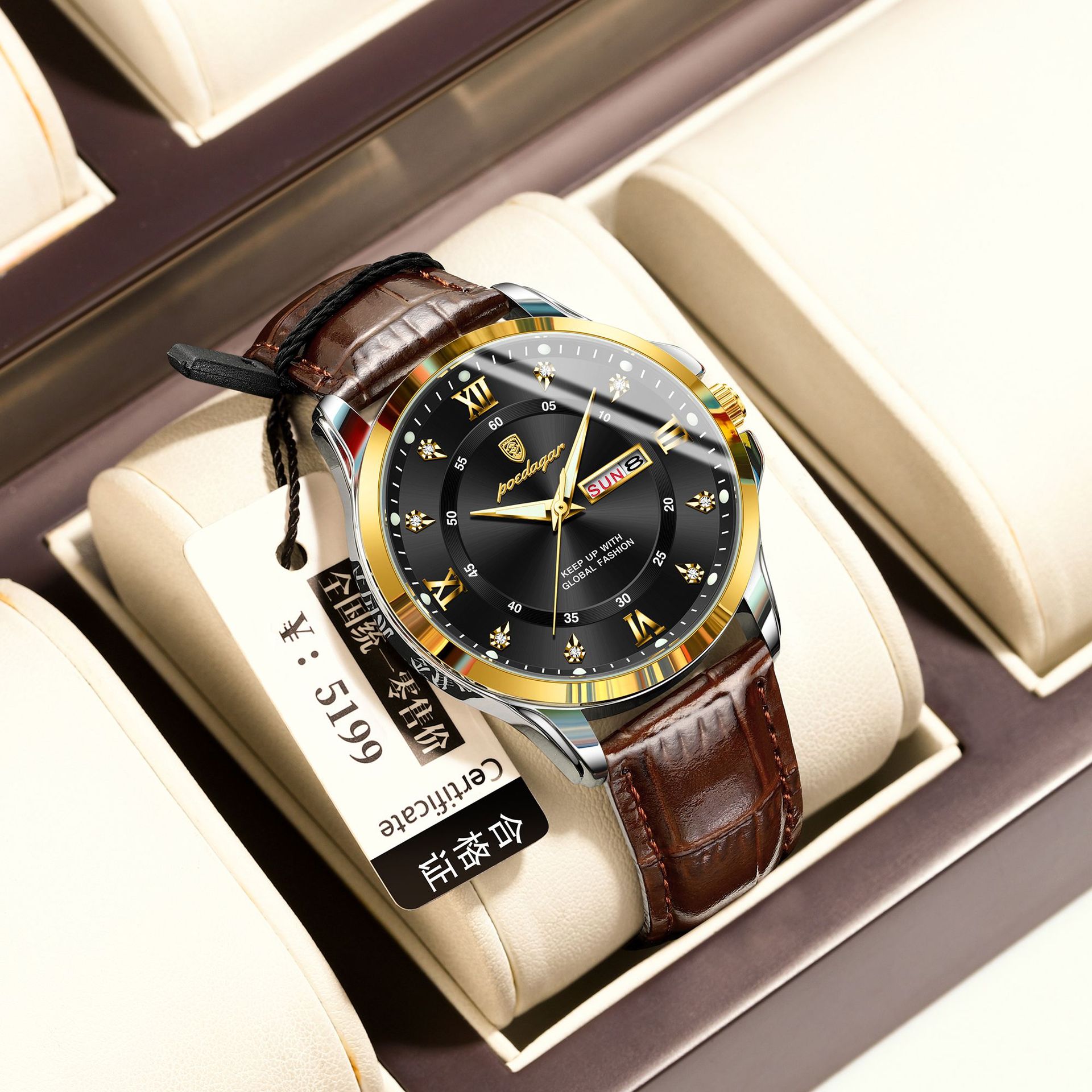 Cinturón de marca suiza, relojes para hombres, relojes de pulsera impermeables de lujo para estudiantes, relojes de pulsera impermeables en vivo de comercio exterior, una venta