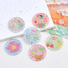 亚克力饰品配件手工树脂diy衣服包包配饰彩色田园风卡通冰透小扣