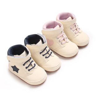 Fashion High-Top Men's and Women's Baby Shoes Classic Cotton Soft-Soled Sports Shoes 0-1 Years Old Baby Shoes Pre-Walking Shoes