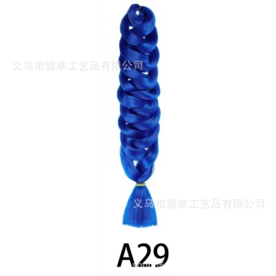 Transfronterizo 165gXP Embalaje África comercio exterior 82 pulgadas pelucas coloridas grandes trenzas de alta temperatura seda negra trenzas sucias stock