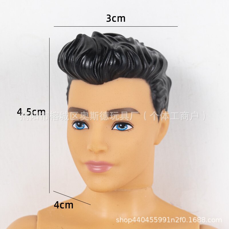Cross-Border Barbie Male Doll Head Barbie Doll Male Ken Doll Head Wholesale Head Accessories Toy Joint Prince