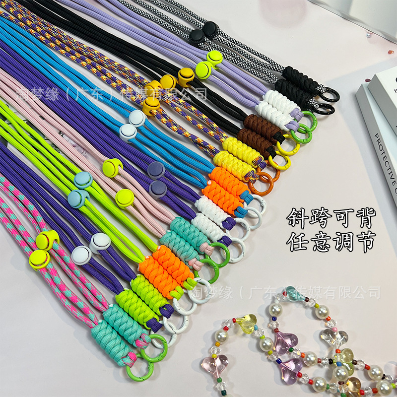 Mobile Phone Lanyard Girl Bag Lanyard Color Compilation Lanyard Color Collage Cute 120cm Mobile Phone Lanyard Backable
