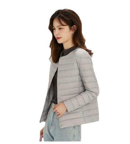 Women's Cross-border Down Jackets, Lightweight Short Style, Inner Wear, Portable Inner Liner,  New Autumn/Winter Outerwear for Women, V-Neck