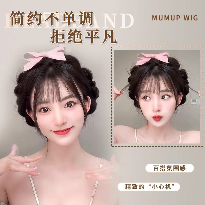 Perruca de cabello de la princesa de oro de la cabeza de las mujeres, la red de rojo aumenta la parte superior del cráneo trenzado, trenzado, perruca antigua