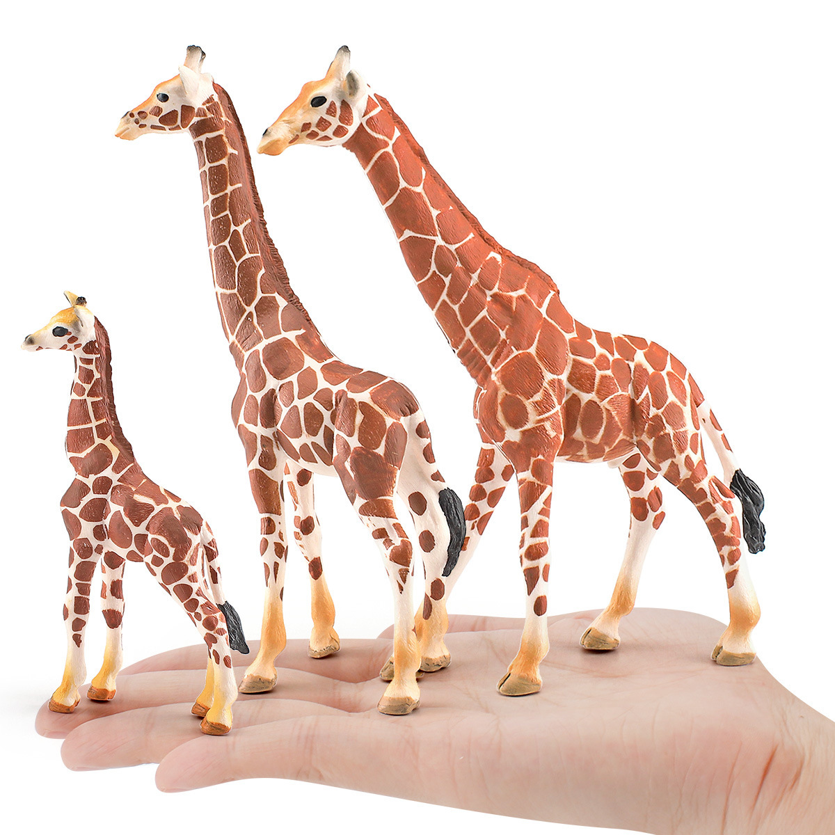 Simulación transfronteriza bosque animal jirafa modelo rompecabezas masculino y femenino jirafa decoración de escritorio decoración estática juguete