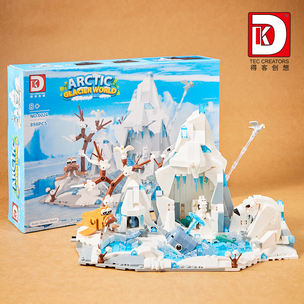 Deke Chuangxiang 6024 Arctic Glacier World Ecological Series Building Blocks Creative Construction Children's Gift