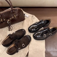 羊皮版~英伦风精致雕花巴洛克单鞋孟克皮鞋女鞋真皮乐福鞋小皮鞋