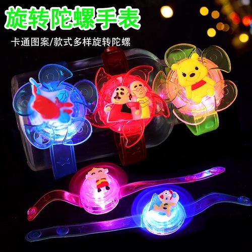 Luminous Gyro Watch New Style Flashing Creative Rotating Gyro Watch with Kindergarten Gift Toy Wholesale