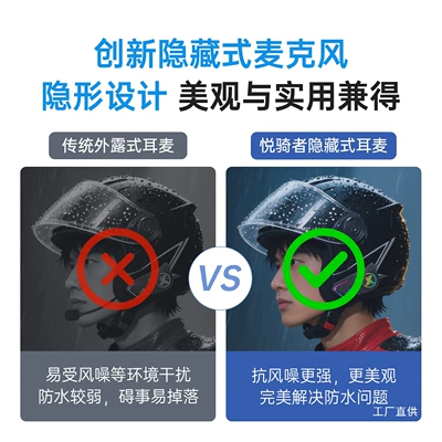 Bluetooth Headset for Delivery Riders, Motorcycle Helmet Headset