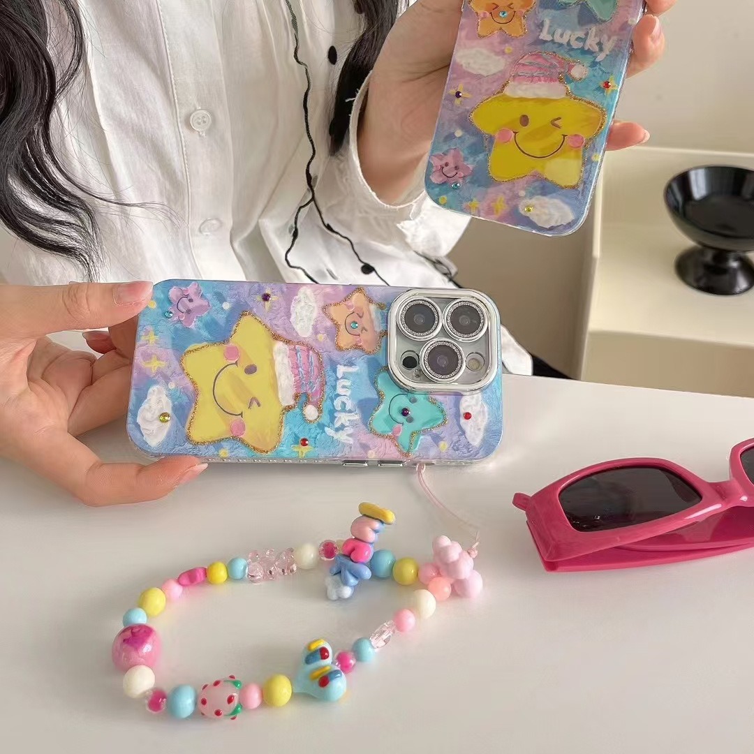 Ins estilo coreano lindo oso de línea para 15ProMax nuevo iPhone 14 Apple 13P funda para teléfono móvil 12 mujeres