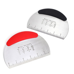 Stainless steel graduated flour dough semicircular cutter cream scraper cutter cake baking scraper