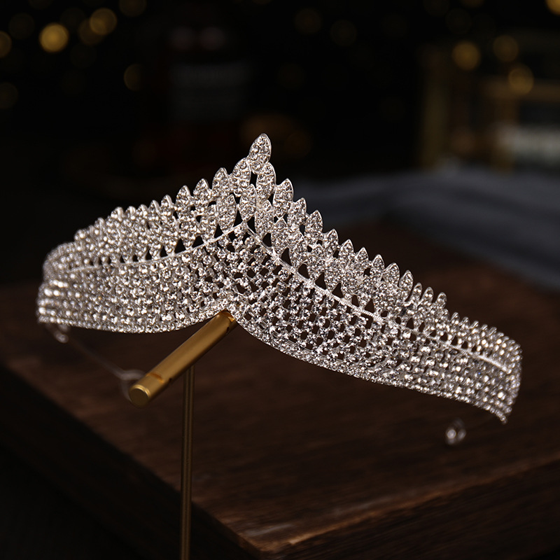 Rhinestones Inlay Material Bridal Streetwear Women's Crown Alloy Plating Rhinestones Crown