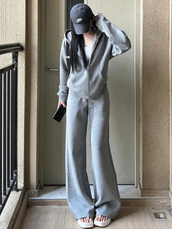 高级感港风chic运动服套装女春秋季小香风炸街减龄时尚休闲两件套|undefined