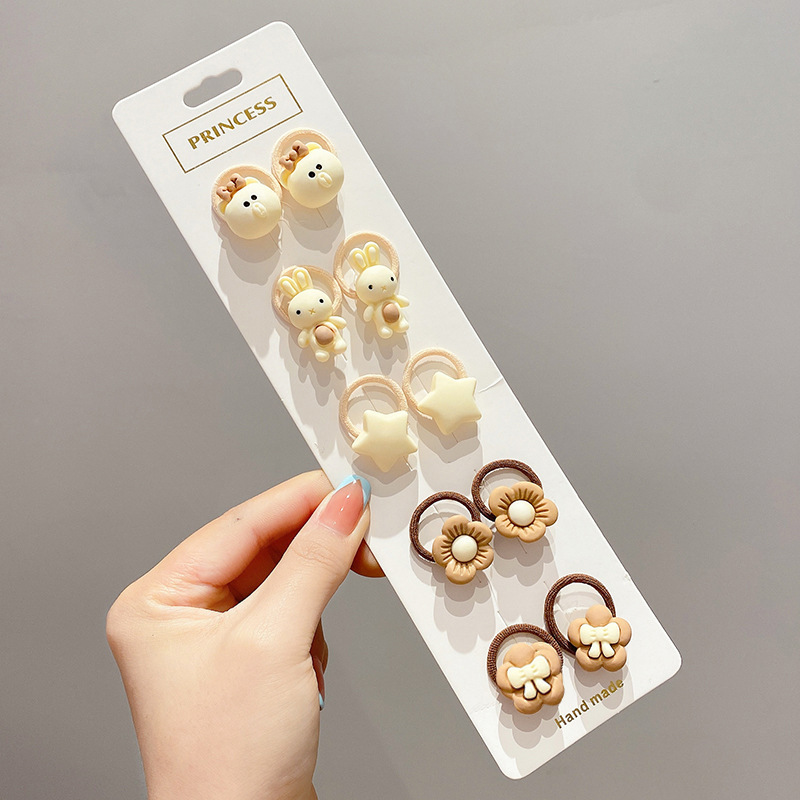 Ligas de cabello elásticas para niñas, colores de caramelo, suaves y resistentes, accesorios infantiles