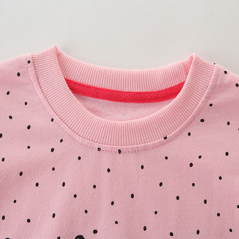 Suministro transfronterizo de nuevos productos de otoño suéteres infantiles estilo europeo y americano chicas de manga larga impresas blusa de cuello redondo nuevo otoño