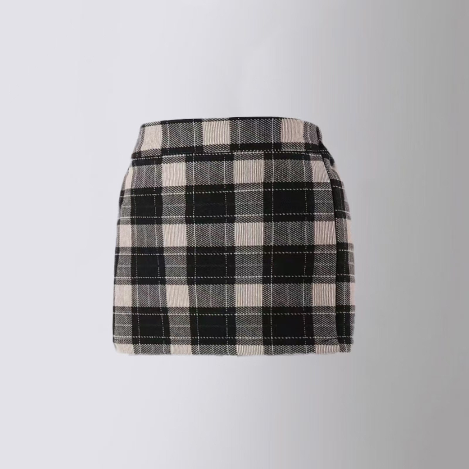 Black and yellow woolen skirt