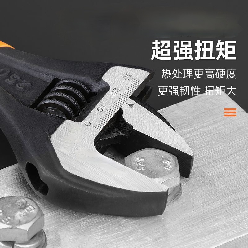 Electrofusion llave ajustable cabeza negra cepillado llave ajustable grande tablero abierto mango Fuente de la fábrica