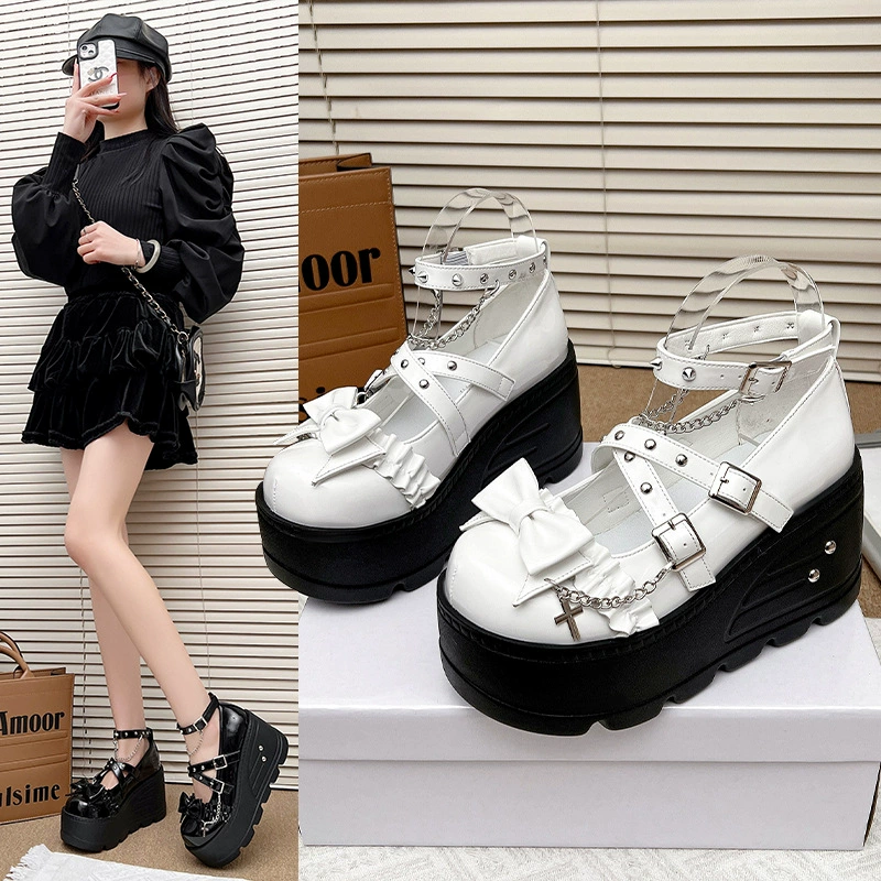 Одиночная обувь в японском стиле, униформа JK, туфли Мэри Джейн, женские экспортные туфли большого размера на танкетке, маленькие кожаные туфли на толстой подошве, женские оптовая продажа