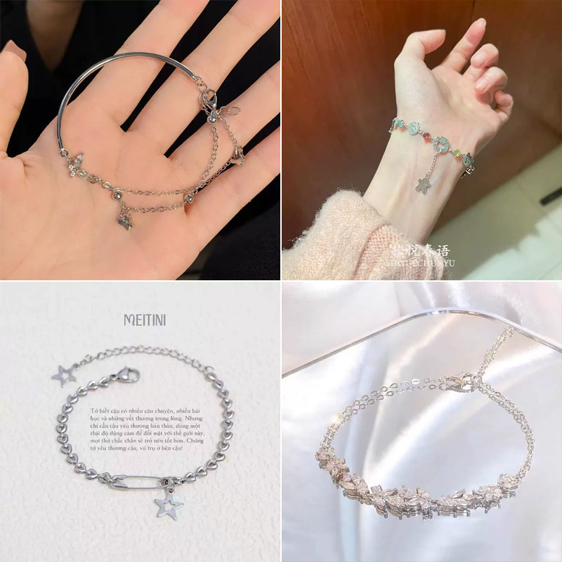 女时尚仙气蝴蝶手链气质夏ins小众设计感休闲简约闺蜜甜美手饰