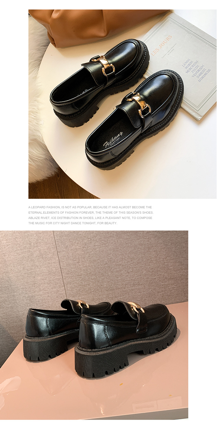 thick heel platform small leather shoes nihaostyle clothing wholesale NSZSC68277