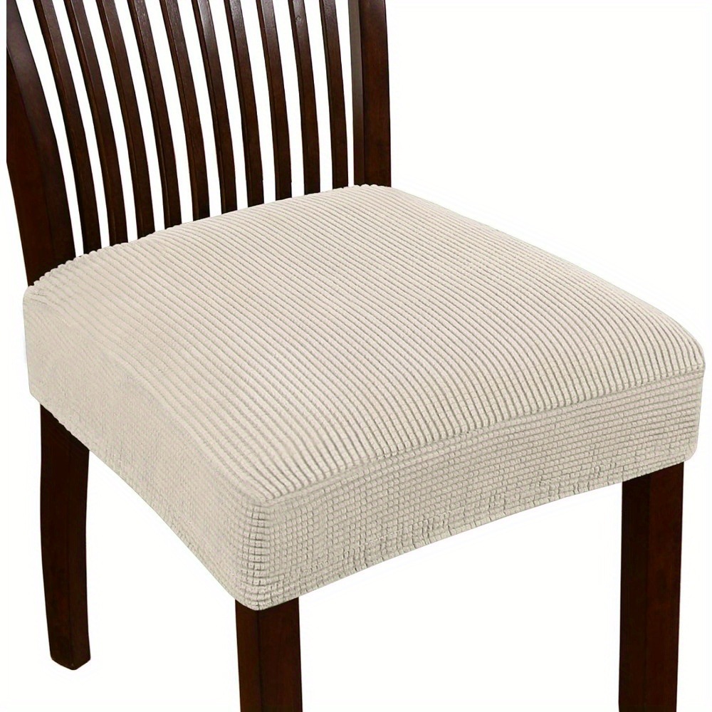 Funda de asiento elástico para el hogar Funda de cara de silla de cuerno grueso Funda de taburete simple de madera maciza Funda de silla de comedor de tela Funda de asiento
