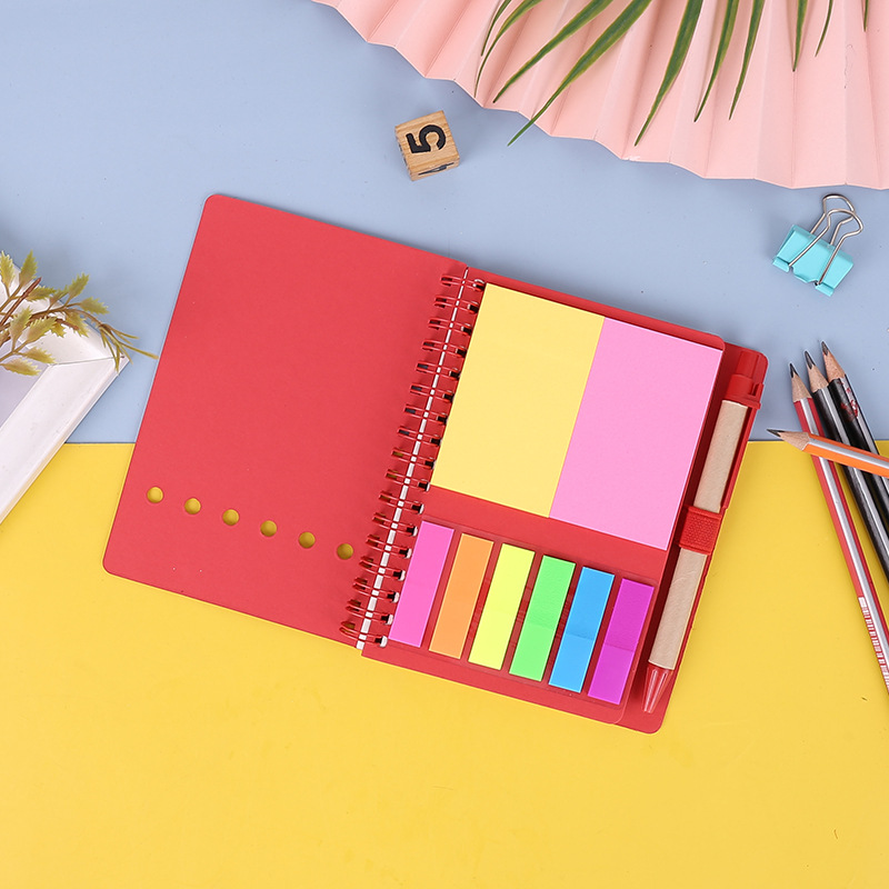 Cuaderno Creativo con Notas Adhesivas de Papel Kraft para Publicidad Transfronteriza, Combinación de Etiquetas Adhesivas e Índice