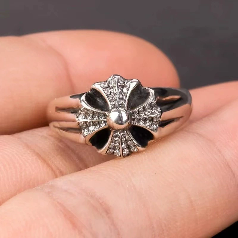 潮轩克罗心 Retro gemstone ring for men and women