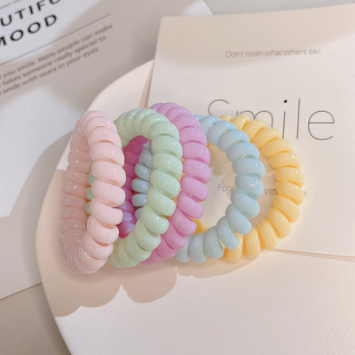 Hair clip accessories new cream color line hair bands jelly color rope contracted a hair hair female elastic foundation