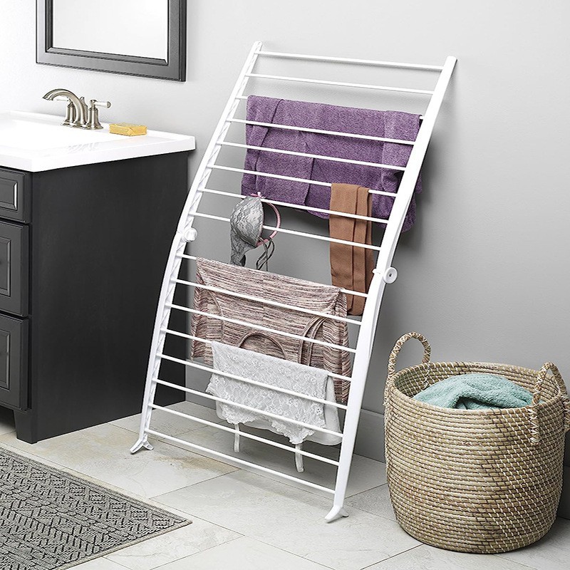 Amazon Foldable Clothes Drying Bathroom Drying Rack Drying Underwear Towel Clothes Storage Rack Removable Angle Adjustment