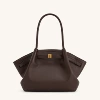 Dark brown large oily wax leather