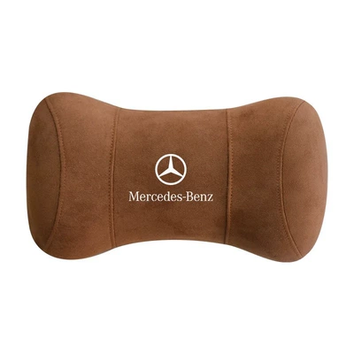 Headrest C200Lglc260Le300L Memory Foam Neck - mercedes-benz-logo-brown-one-long-30cm-wide-9cm-high-17cm