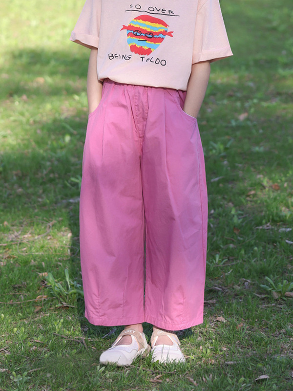 女の子カジュアルパンツ 2025 夏薄い新しい子供の多用途ワイドレッグパンツ防蚊パンツ女の赤ちゃんルーズズボン|undefined