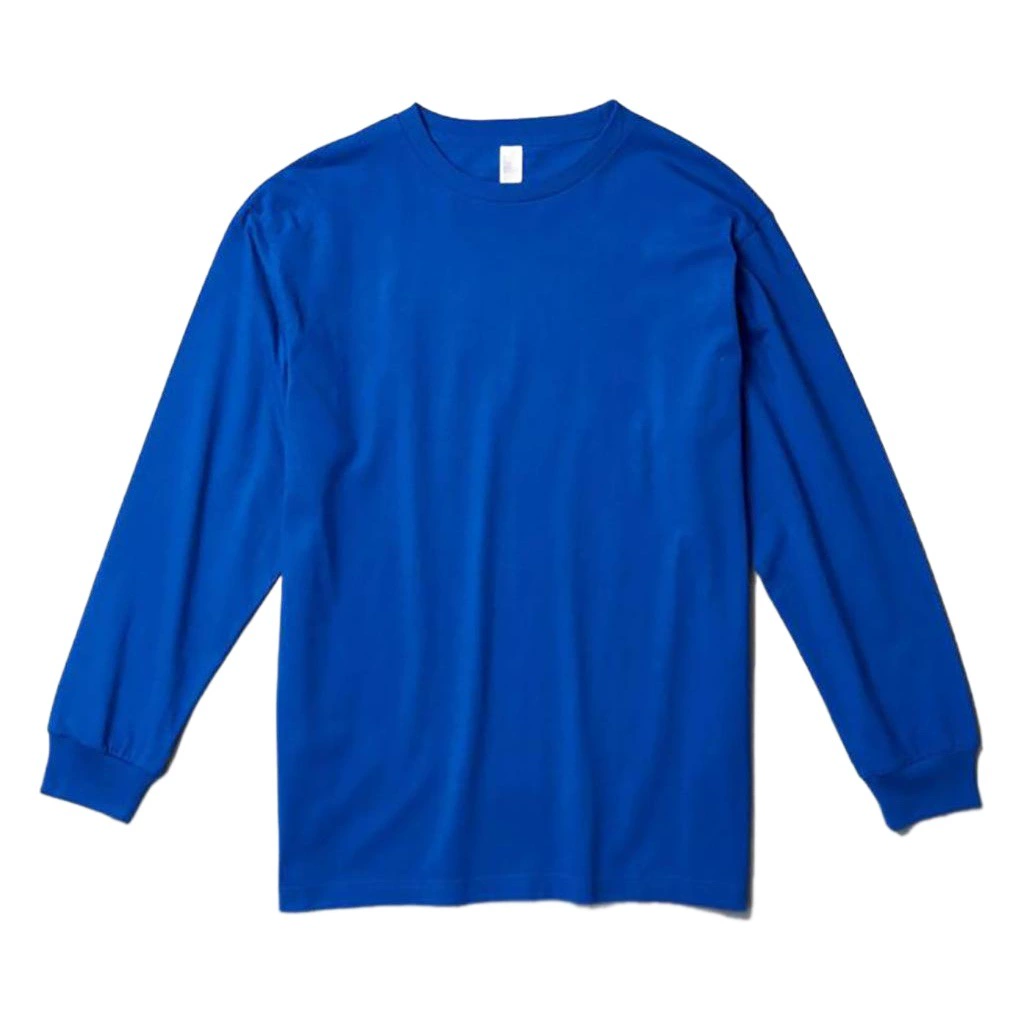 Трансграничная футболка из плотного хлопка, 230 г, 17 штук, чистый цвет, с длинными рукавами и круглым вырезом, мужская базовая рубашка с низом, индивидуальная настройка трибутымии