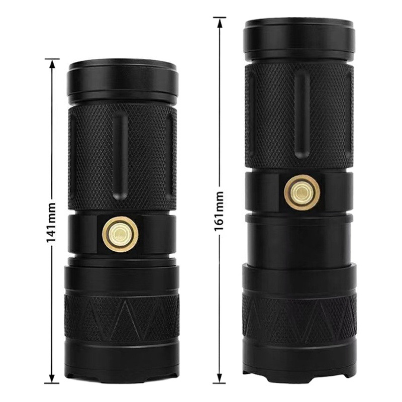 Linterna de luz fuerte de carga súper brillante al aire libre de largo alcance portátil multifuncional láser blanco linterna LED lámpara de iluminación de trabajo