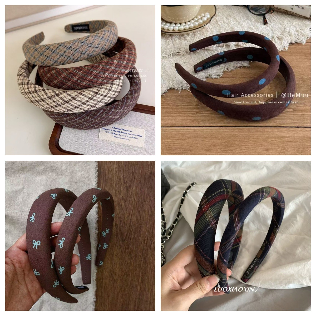 Otoño y invierno Meilade coreano retro estricto esponja cabeza de banda nueva variedad de terciopelo alto cráneo ancho banda de cabello mayorista